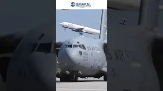 C-17A Globemaster transporter arrival #military #airforce #shorts