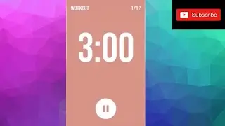 3 minutes timer with 20 seconds rest