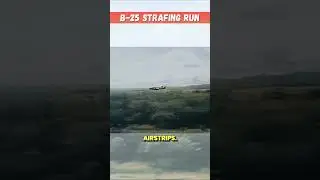 B-25 обстреливает верхушки деревьев #short
