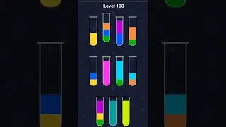 Water Sport Puzzle Game Hacks! WaterSort - Level 100 Solution 2023 #RKGames #subscribe #short #funny