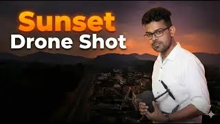 Indian village sunset Drone Shot | Free Stock Footage |