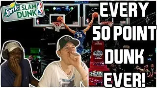 EVERY SINGLE 50 POINT DUNK IN NBA DUNK CONTEST HISTORY!! | Reaction