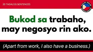 How to Say 'Apart From' in Tagalog - 35 Must-know Examples | Learn Filipino
