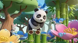 Minecraft Baby Panda Climbed a Tower of Ba | Nursery Rhymes for Kids & Baby Songs