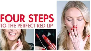 Classic red lips in 4 steps