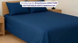 Dreamlooms Heritage Luxe Midnight Blue Cotton Solid Bedsheets