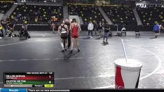 High School Boys 126 Easton Hilton Victory Wrestling Vs Dillon Roman Mile HIgh WC