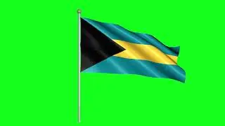 Bahamas Flag - Free HD Green Screen Footage