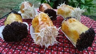 Roti gulung lembut isi vla vanilla