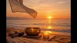 432Hz Healing Ocean Waves  Tibetan Singing Bowl Meditation Music for Deep Relaxation
