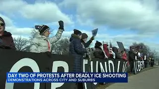 2nd day of Chicago-area protests held in response to fatal Minneapolis ICE shooting