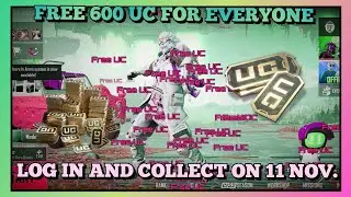 FREE 600 UC FOR EVERYONE FROM BGMI ON 11 NOVEMBER, REMEMBER THE DATE - #FREEUC #BGMIUC #UCGIVEAWAY