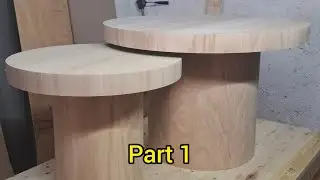 Making circular tables and veneering them - the penultimate part 