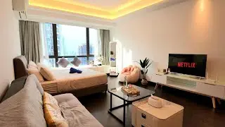 Студия минималистичного дизайна R&F Phase 2 для отеля Three [Skyline View] | Джохор-Бару, Малайзи...