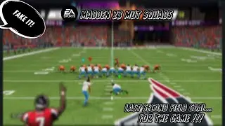 Throwback Game MUT Squads Madden 23