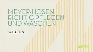 MEYER Waschanleitung &ndash; Der Waschvorgang