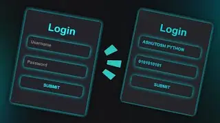 Animated Glowing Login Form | HTML & CSS | Ashutosh Python