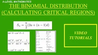 Binomial distribution calculating critical regions