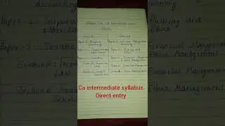 ca intermediate syllabus# how to prepare for ca inter exam direct entry#ca syllabus