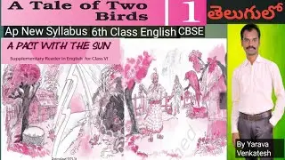 A Tale of Two Birds - 6th Class - Supplementary reader - AP New syllabus CBSE - A Pact With The Sun