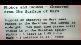 Phobos and Deimos-Elapsed Time Between Successive Meridian Passes for Observer on Mars