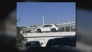 Temporary barriers in place after car drives onto Dallas' new pedestrian bridge
