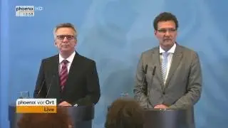 Vorstellung des Zivilschutzkonzepts: Pressekonferenz mit Thomas de Maizi&egrave;re am 24.08.2016
