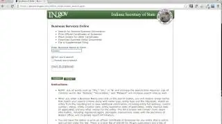 Indiana Secretary of State Business Search
