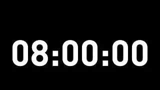 8 Hour Timer  | Clean Countdown | No Music | HD / 4K