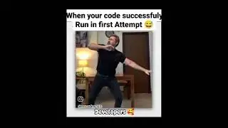 When your code successfully run in first attempt #funnyvideo #fyp #shorts