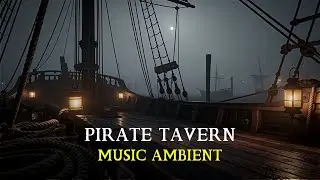 Pirate Tavern Fantasy Music | Deep Sleep & Calm Ocean Night