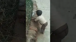 Indian baby play with diwal
