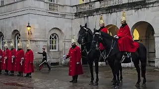 Beautiful Ceremony with the King's Guard at Horse Guards in London