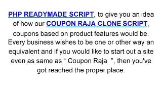 Coupon Raja Clone Script - PHP READYMADE SCRIPT