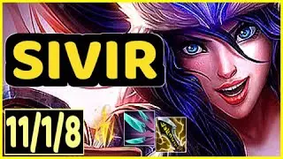 SIVIR VS JHIN - 11/1/8 KDA ADC GAMEPLAY