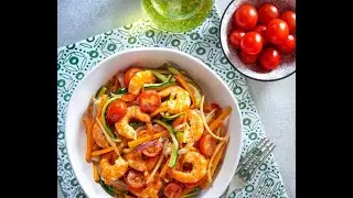 Légumes croquants aux crevettes au Thermomix TM6