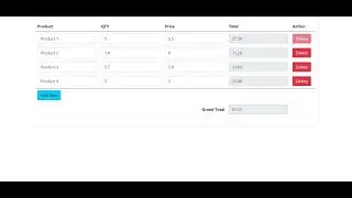 Vanilla JavaScript Invoice System |  Calculate Row Total | Part 2