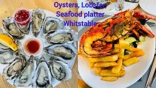 Native U.K Oyster, Lobster and Seafoods Platter in seaside Whitstable The Lobster Shack Restaurant