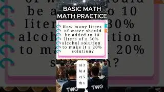 How many liters of water should be added to 10 liters of a 30% alcohol solution to make it a 20% ...