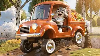 Symba & Red Pickup Adventure with Capybara 🚗🍎 | Mud, Jumps & Helping a Farmer Friend
