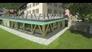 Realizzazione veranda esterna in legno - Ristorante Pizzeria Vecchia Canonica - Zanella Legnami