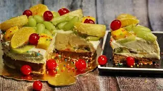 No Bake CheeseCake | Eggless, no Gelatine and Easy to make Fruit Cream Cheese Cake