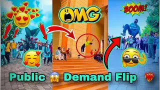 Public ❤️&zwj;🔥 Demand Flip 😱 In Girls Reaction | Viral Stunts 🤯 Video#flip #reel #viral #girlsreactions