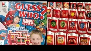 Guess who marvel heroes MB Games Rules Instructions & Game Play Spiderman Etc