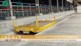 Customized 30 Tons Rail Transfer Cart,Interbay Warning Light Battery Transfer Trolley