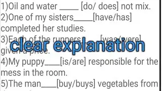 clear explanation//basic English grammar/test on tenses