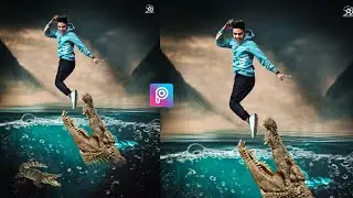 Crocodile photo editing | picsart crocodile Editing tutorial |#01DreamEditz #crocodilephotoediting