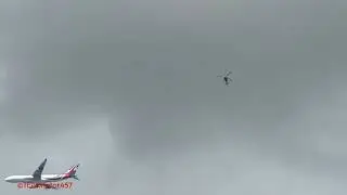 Sky News Aerospatiale AS355 Ecureuil (G-UKTV) hovering nearby 