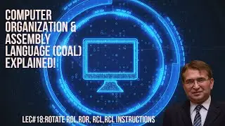 Lec#18:Rotate ROL,ROR, RCL,RCL instructions | Computer Organization & Assembly Language