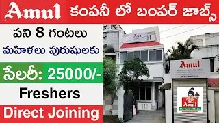 Amul కంపనీ బంపర్ జాబ్స్ | Amul Job Vacancy 2023 | Private company job vacancy 2023